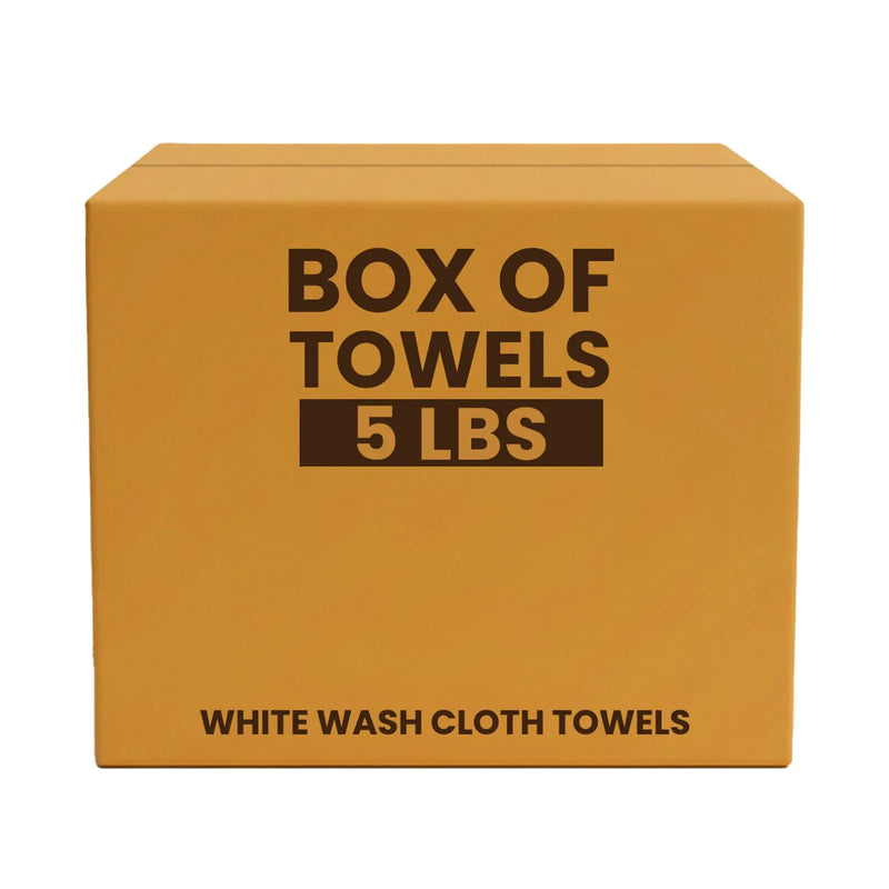 White Wash Towel Cleaning Cloth - 5 lbs Box - Wiping Hub