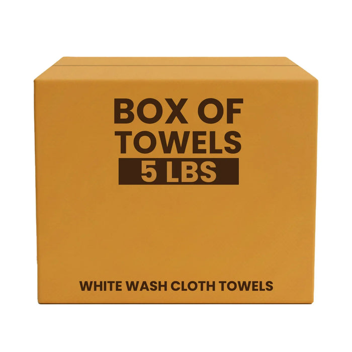 White Wash Towel Cleaning Cloth - 5 lbs Box - Wiping Hub