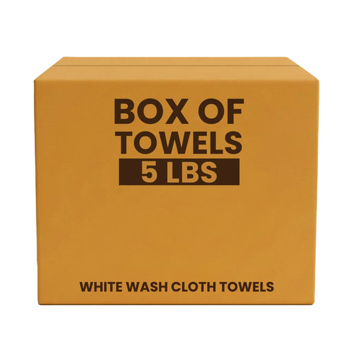 White Wash Towel Cleaning Cloth - 600 lbs Pallet - 120 x 5 lbs Boxes - Wiping Hub