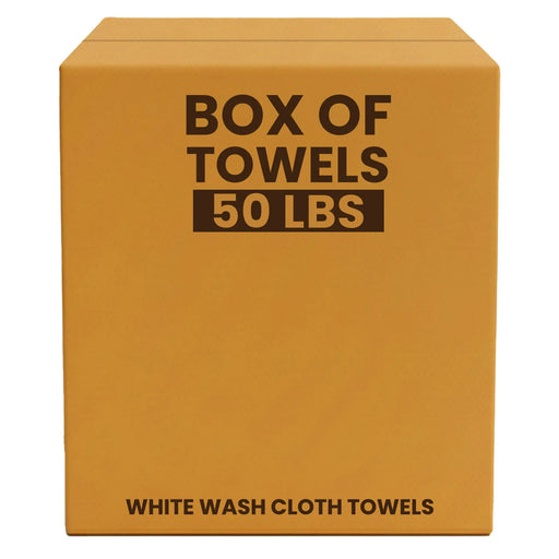 White Wash Towel Cleaning Cloth - 600 lbs Pallet - 12 x 50 lbs Boxes - Wiping Hub