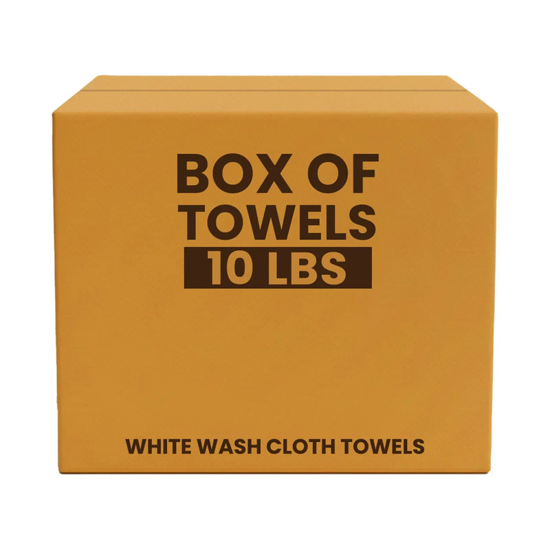 White Wash Towel Cleaning Cloth - 720 lbs Pallet - 72 x 10 lbs Boxes - Wiping Hub