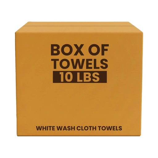 White Wash Towel Cleaning Cloth - 720 lbs Pallet - 72 x 10 lbs Boxes - Wiping Hub